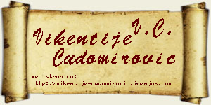 Vikentije Čudomirović vizit kartica